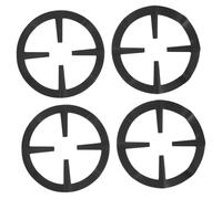 MAGICLULU Support De Brûleur à Gaz 4 Pièces, Anneau De Grille De Brûleur En Acier Inoxydable Antirouille Noir, Pour Petite Cafetière, Casserole Et Bouilloire, Usage Domestique Et Hôtelier