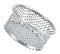 MAGICLULU Support de Bureau en Maille Métal Argenté pour Trombones et Objets Divers, Grosse Capacité, Gain de Place, Rangement Pratique pour Bureau et Espace de Travail