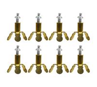 MAGICLULU Support de Lampe à Mèche Or en Alliage et Verre, Lot de 8 Pièces, Design Créatif et Simple, pour Décoration Maison et Usage Fréquent