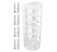 MAGICLULU Support de Rangement pour Rouleaux de Vinyle et Papier Kraft, Plastique Blanc, 14 Trous, Étagère Pliable pour Atelier de Loisirs Créatifs, Présentoir à Rouleaux, Organisateur