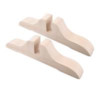 MAGICLULU Support de Séparation en Bois Naturel 2 Pièces Socles Robustes pour Paravent, Base Compacte Résistante à l'usure, Accessoire Pratique pour Cloisons de Pièce et Paravents de