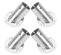 MAGICLULU Support de Tringle à Penderie en Acier Inoxydable Argenté 90 Degrés pour Placard, Lot de 4 Pièces, Solution Polyvalente pour Optimiser l'espace de Rangement