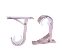 MAGICLULU Support de Tringle à Rideaux en Alliage d'Aluminium Fixation Murale Robuste Installation Facile Style Moderne Accessoires pour Rideaux Lourd Compatible Décorations