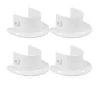 MAGICLULU Support de Tringle à Rideaux Résistant la Rouille en Acier Inoxydable Blanc 25mm, 4 Pièces Installation Facile pour Penderie et Maison