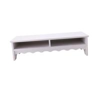 MAGICLULU Support Écran Ordinateur Blanc Double Couche avec Rangement Rehausseur De Bureau Ergonomique Compact pour Ordinateur Portable Et Imprimante Organiseur De Table Multi-Usage