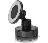 MAGICLULU Support Magnétique à Ventouse pour Téléphone Voiture Noir, Rotation Réglable à 360°, Fixation Sécurisée sur Tableau de Bord et Pare-Brise, Compatible, Accessoire Pratique