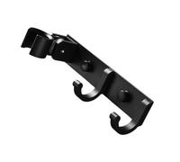 MAGICLULU Support Multifonction Mural pour Douchette Noire en Aluminium Spatial, Crochet Épais Antirouille, Rangement Pratique pour Salle de Bain Moderne