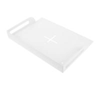 MAGICLULU Support Mural en Métal Blanc pour Routeur et Boîtier Câble, Optimisation D'espace pour Home Cinéma et Maison, Plateau de Remplacement Robuste
