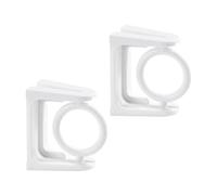 MAGICLULU Supports de Barre de Bain ABS Adhésifs Lot de 2 pour Fixation sans Clou en Salle de Bain Blanc