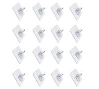 MAGICLULU Supports de Cloison sans Clous 16 Pièces Grand Format, Cheville Adhésive sans Perçage, Patère D'étagère D'armoire Résistante, Support de Plaque pour Rangement sans Trace, Fixation