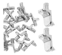 MAGICLULU - Supports pour Assiettes en Verre 20 Pièces Clips D'étagère en Métal Chevilles D'étagères D'armoire Utilisation Polyvalente Installation Rapide