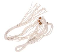 MAGICLULU Suspendre Macramé Beige en Corde de Coton et Bois pour Jardinières Suspendues, Polyvalente et Adaptée à Divers Pots, pour Balcons et Jardins
