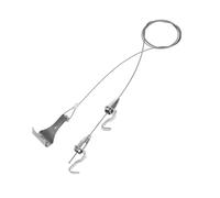 MAGICLULU Système de Suspension de Cadre Kit de Corde Métallique Réglable pour Accrochage de Tableaux avec Crochets Corde Crochets de Professionnelle pour Expositions et