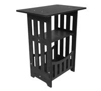 MAGICLULU Table D’appoint Ronde Multifonction Petite, Guéridon de Salon Étroit en Bois Foncé, Design Moderne Compact, pour Chambre, Salon et Canapé, Meuble Gain de Place Pratique