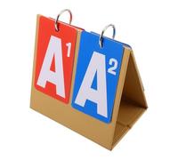 MAGICLULU Tableau de Score Portable pour Jeux de Société et Sports, Mini Marqueur de Score en Papier Spécial Jaune, Base Stable, Compteur à Bascule Facile à Lire, Tennis de Table