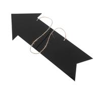 MAGICLULU Tableau Suspendu Flèche Double Face en Acrylique Noir 30x15 Cm, Panneau Porte-affiche Effaçable la Craie, Mariage, Fête, Décoration Salle et Signalisation Direction