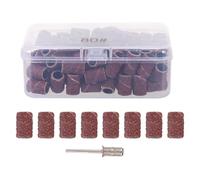 MAGICLULU Tambours de Ponçage pour Ongles 80 Blanc 100 Pièces Bandes Abrasives Solide pour Perceuse à Ongles Ponceuse Professionnelle Manucure Adaptés Naturels et Artificiels Usage Salon