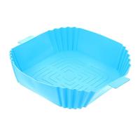 MAGICLULU Tapis de Cuisson en Silicone Réutilisable pour Air Fryer Bleu, Antiadhésif et Solide, pour Cuisson de Dim Sum et Dumplings en Toute Simplicité