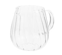 MAGICLULU Tasse à Lait Décorative en Verre Rayures, Distributeur de Thé Pratique, Résistant, Facile à Utiliser, pour Boire du Lait Thé la Maison