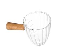 MAGICLULU Tasse à Mesurer avec Poignée Bois Mini Pichet à Lait pour Espresso et Café Design Élégant et Pratique