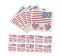 MAGICLULU Tatouages Temporaires Autocollants de Cœur Drapeau Américain 25 Pcs Imperméables pour Fête de L’indépendance Décoration Corps Festival