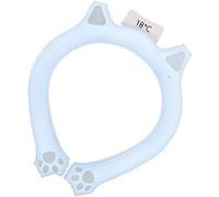 MAGICLULU Tour de Cou Rafraîchissant 18°c Bleu, Enveloppement Refroidisseur Réutilisable Poche de Glace, Collerette de Refroidissement pour Prévention Coup de Chaleur, Usage Été et Sport