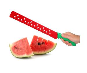 MAGICLULU Trancheuse à Pastèque en Acier Inoxydable avec Étui, Couteau la Cuisine Pastèque Rouge, Outil de Découpe Pratique Maison et Restaurant