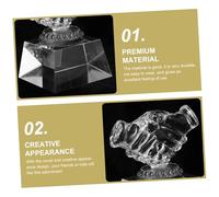 MAGICLULU Trophée Cristal Transparent Forme Main Compact Décoration Accessoire de Récompense Bureau