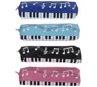 MAGICLULU Trousse à Crayons de Note de Musique 4 Pièces pour Filles | Oxford Cloth Léger, Motif Délicat, Fermeture Zippée Pratique, pour Maison et Salle de Classe
