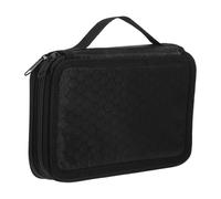MAGICLULU Trousse de Manucure Noire N°1 pour 35 Stylos Nail Art, Étui Imperméable et Portable, Organiseurs de Voyage pour Outils de Beauté et Accessoires de Soin des Ongles