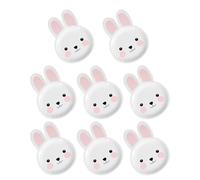 MAGICLULU Vaisselle Jetable en Papier Lapin 8 Pièces 9,4X6,6 Pouces Assiettes en Carton pour Repas et Décoration de Fête de Pâques