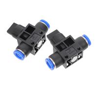 MAGICLULU Valve à Connexion Rapide en Plastique 2pcs, Régulateur Manuel de Débit, Raccord Pneumatique T-type en Pom, Anti-statique et Étanche, pour Tuyaux D'air Comprimé