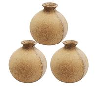 MAGICLULU Vase à Fleurs en Bois Vintage, Lot De 3 Pièces, Design Rétro en Sciure De Bois, Matériau Sûr, Bouteille Créative à Peindre Soi-même, Décoration Maison Ou Bureau