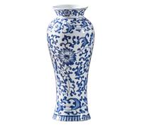 MAGICLULU Vase À Fleurs en Céramique Vintage Chinois Bleu Porcelaine Bourgeon Vase Décoratif Support D'arrangement De Fleurs pour Le Bureau À Domicile Taille S