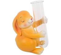 MAGICLULU Vase Hydroponique Verre avec Sculpture Lapin Décorative Intérieur sans Terre pour Fleurs et Bureau Design Créatif et Verre