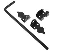 MAGICLULU Verrou de Portail Robuste 30 Cm en Métal Noir Tige de Verrouillage pour Portails en Bois et Clôtures Butée de Porte Coulissante Résistante aux Intempéries Sécurisé