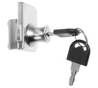 MAGICLULU Verrou de Sécurité pour Congélateur à Glace, Serrure Coulissante en Acier Laminé à Froid, Serrure pour Vitrine de Réfrigérateur avec Clé, Protection Antivol pour Porte Vitrée,