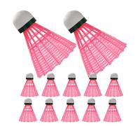 MAGICLULU Volant de Badminton Stable au Vent 12 Pièces Rose, en Plastique | Nylon Plastique, Contrôle Facile, Soutien D'entraînement Longue Durée, Étudiants et Joueurs Loisirs