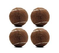 Magicorange Lot de 4 balles de tennis prédécoupées pour pieds de meubles et protection du sol, revêtement antidérapant en feutre résistant et durable (marron)