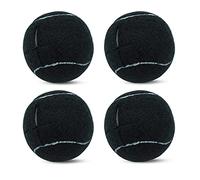 Magicorange Lot de 4 balles de tennis prédécoupées pour pieds de meubles et protection du sol, revêtement antidérapant en feutre durable (noir)