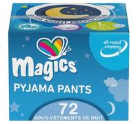 Magics Night Pants - 72x Couches Culotte de Nuit Absorbants - Enfants 8-15 Ans, Taille L (27-57 Kg) - Sous-Vêtements Fuite Urinaire