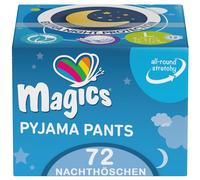Magics Night Pants - 60x Couches Culotte de Nuit Absorbants - Enfants 4-7 Ans, Taille M (17-30 Kg) - Sous-Vêtements Fuite Urinaire