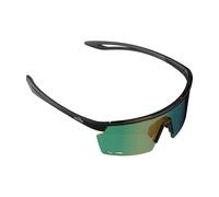 Magicshine ROUELEUR Lunettes de cyclisme, verres colorés et photochromiques, design enveloppant unisexe pour route, graviel et VTT (noir/gris - lentille verte)