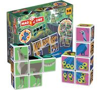 Magicube 145 Jungle Animals-Constructions Magnétiques Et Jeux Educatifs,6 Cubes Magnétiques Multicolore