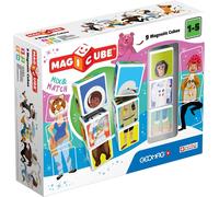 Magicube : Mix&Match-9 Cubes Magnétiques-Jeu De Construction Magnétique Pour Enfants Dès 1 An-Fabrication Suisse-9 Cubes Pour Création Libre-Développe Motricité Fine-Stem