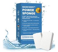 MagicWipe Power Sponge - Lot de 10 éponges magiques avec mousse en mélamine haute densité pour un nettoyage intensif et multi-surfaces, cuisine, salle de bain, murs, sols, éraflures - Sans produits