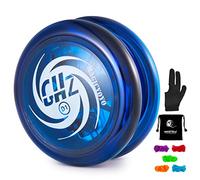 MAGICYOYO D1 GHZ Réactif pour Enfants et Débutants - Yoyo Professionnel Looping avec 5 Cordes de Rechange, Gant et Sac (Bleu)