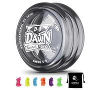 MAGICYOYO D3 Yoyo réactif pour enfants, plastique durable 2A Looping Yoyo, Yoyo débutant professionnel, Trick Yoyo avec 6 cordes Yoyo + sac Yo Yo (Crystal Black)