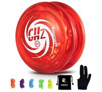 MAGICYOYO Yoyo réactif D1 GHZ, Yoyo pour Enfants Yoyo pour débutants Yoyo Professionnel Looping Yoyo avec 5 Cordes de Rechange + Gant de Yoyo + Sac (Bleu)