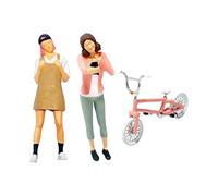 MagiDeal 1/64 figurines fille Selfie scènes miniatures personnes pour chemin de fer Diorama scène de rue Kits de construction